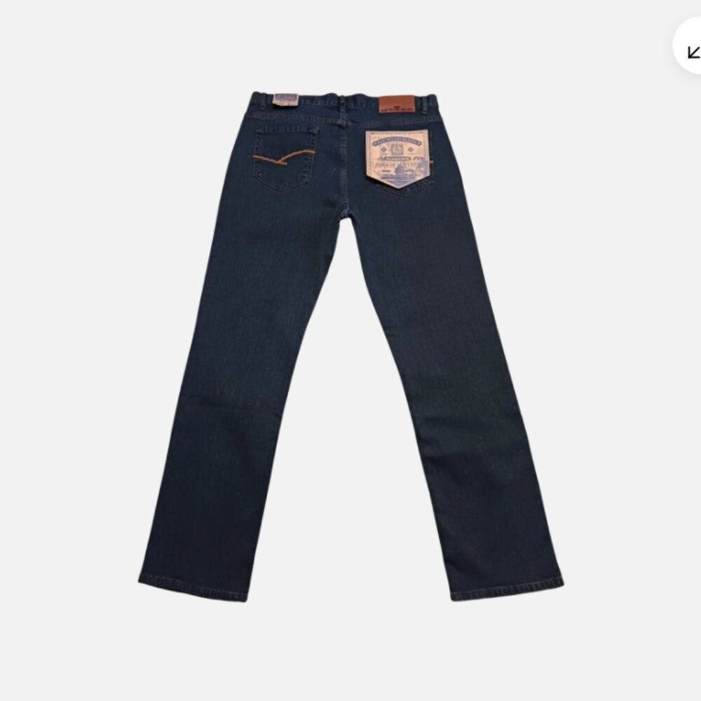 Recycled Blues mens Jeans 34 x 32 Slim Straight Stretch Denim Indigo Blue 120382 - Picture 4 of 12